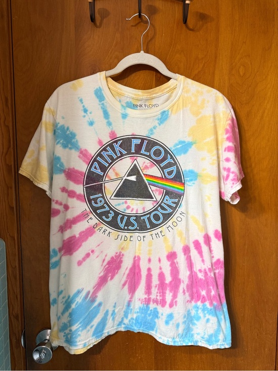 Pink Floyd Tops - Pink Floyd Tie-Dye Tee in Blue and Yellow